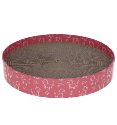 Cat Scratch Bed Circle in Cardboard pink 34cm